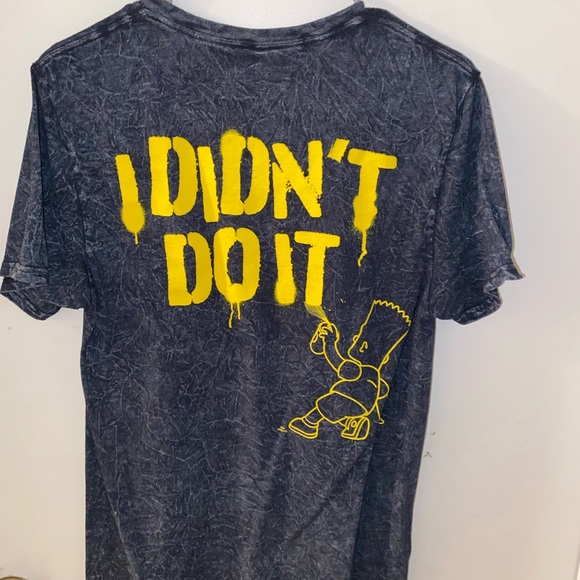Bart Simpson “I Didn’t Do It” Black Tee - Picture 2 of 2